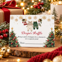 A Merry Little Baby Shower Diaper Raffle