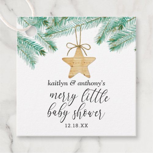 A Merry Little Baby Shower Favor Tags