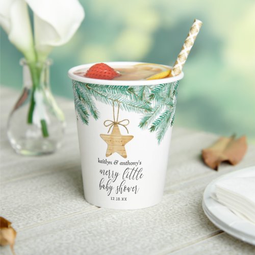 A Merry Little Baby Shower Paper Cups