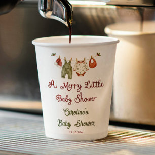 A Merry Little Baby Shower Paper Cups