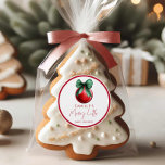 A Merry Little Baby Shower Sticker<br><div class="desc">A Merry Little Baby Shower Round Sticker is perfect for party favors or envelope seals. Matching items in our store Cava party design</div>