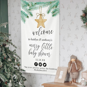 A Merry Little Baby Shower Welcome Banner