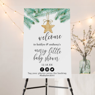 A Merry Little Baby Shower Welcome Foam Board