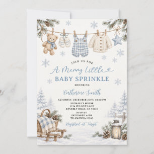 A Merry Little Baby Sprinkle Winter Clothesline Invitation