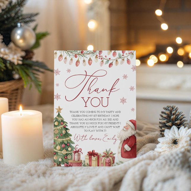 A Merry Little Birthday Thank You Invitation (Creator Uploaded)