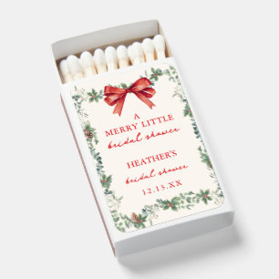 A Merry Little Bridal Shower Christmas Favor Matchboxes