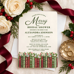 A Merry Little Bridal Shower Christmas Winter Invitation