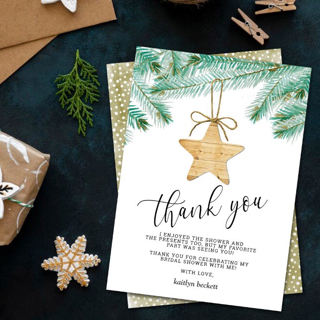 A Merry Little Bridal Shower Thank You Card (Creator Uploaded)