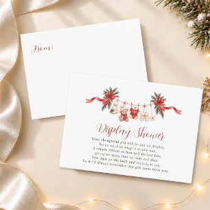 A Merry Little Christmas Baby Display Shower Enclosure Card