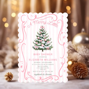 A Merry Little Christmas Baby Shower Invitation