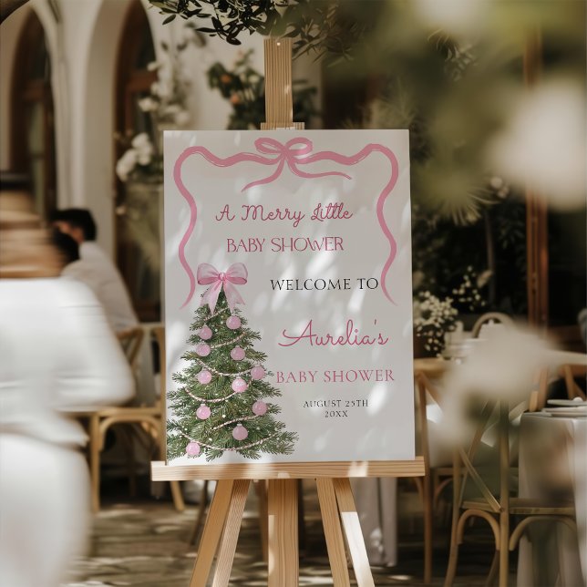 A Merry Little Christmas Baby Shower Welcome Foam Board (Creator Uploaded)