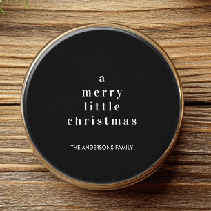 A Merry Little Christmas Black Gift Mini Candle Favors