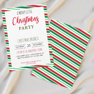 A Merry Little Christmas Brunch Xmas Wedding Party Invitation