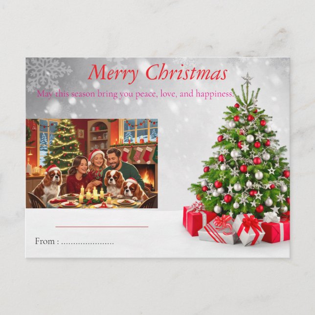 A Merry Little Christmas Invitation – Cozy Family  (Front)