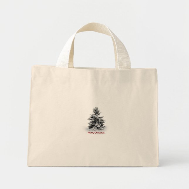 A Merry Little Christmas Mini Tote Bag (Front)