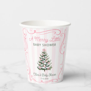 A Merry Little Christmas Tree Baby Shower Paper Cups