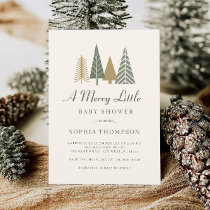 A Merry Little Winter Baby Shower  Invitation