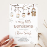 A Merry Little Winter Christmas Baby Shower Invitation<br><div class="desc">Welcome your little one with our heartwarming Christmas Baby Shower Invitation Printable. Personalize to share the joy with your loved ones!

BS975</div>