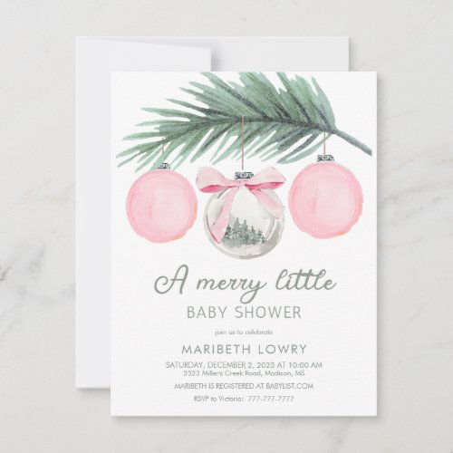 A Merry Lttle Baby Shower Invitation