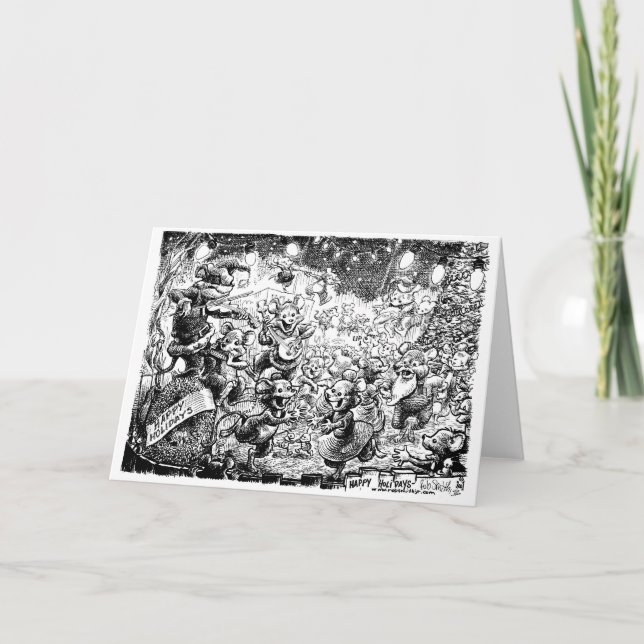 A Merry Mouse Christmas Holiday Card (Front)