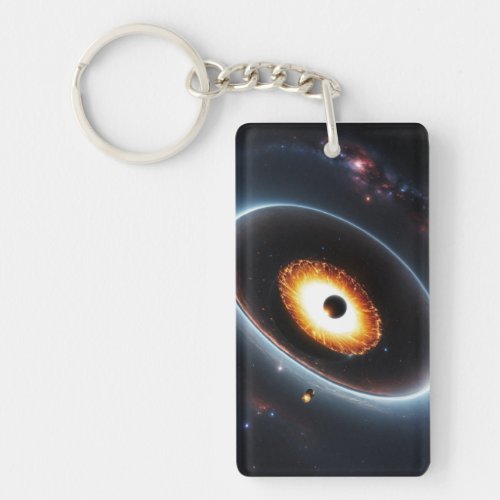 a mesmerizing image of a black hole keychain