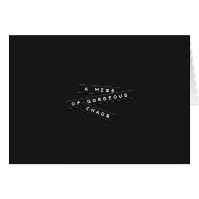 A Mess Of Gorgeous Chaos Embossed Labels (Front Horizontal)