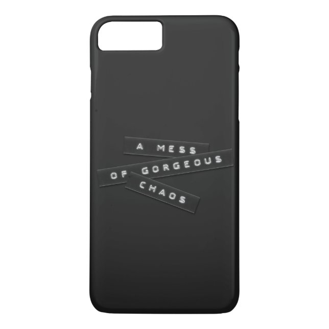 A Mess Of Gorgeous Chaos Embossed Labels Case-Mate iPhone Case (Back)