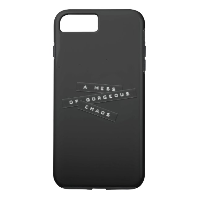 A Mess Of Gorgeous Chaos Embossed Labels Case-Mate iPhone Case (Back)