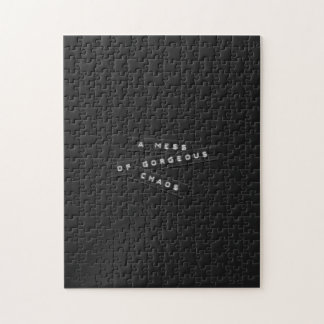 A Mess Of Gorgeous Chaos Embossed Labels Jigsaw Puzzle