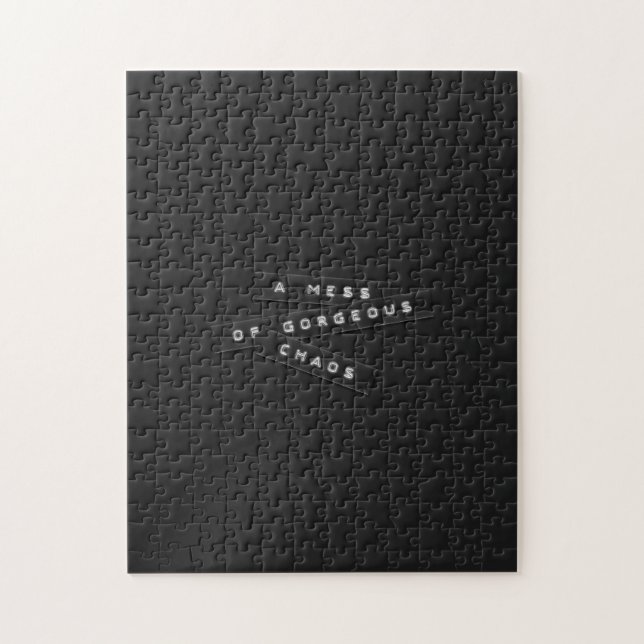 A Mess Of Gorgeous Chaos Embossed Labels Jigsaw Puzzle (Vertical)