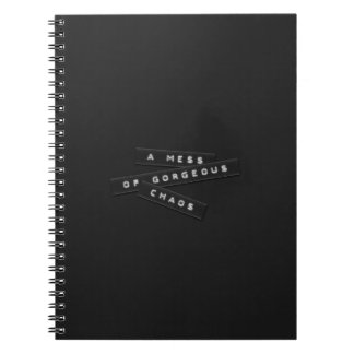 A Mess Of Gorgeous Chaos Embossed Labels Notebook