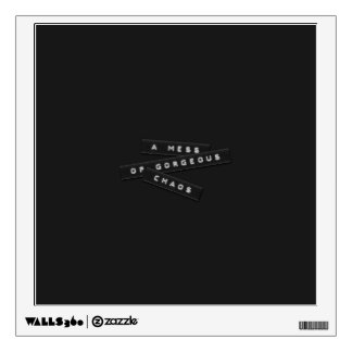 A Mess Of Gorgeous Chaos Embossed Labels Wall Decal