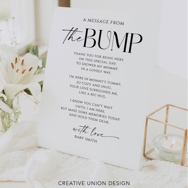 A Message from the Bump Baby Shower Sign (Creator Uploaded)