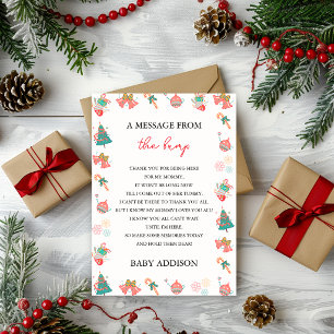A Message From The Bump Christmas Baby Shower Holiday Card