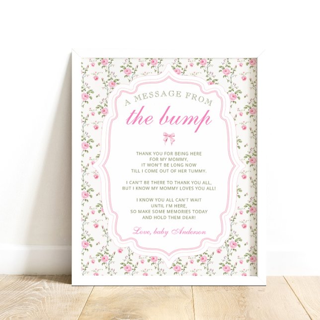 A Message From The Bump Love Shack Baby Shower Poster (Creator Uploaded)