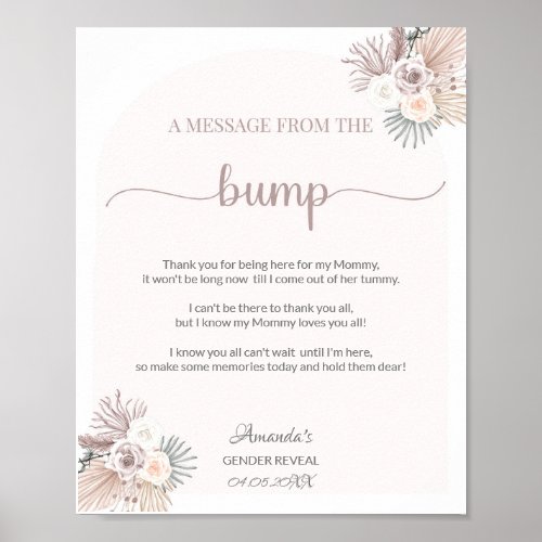 A Message From the Bump Poster
