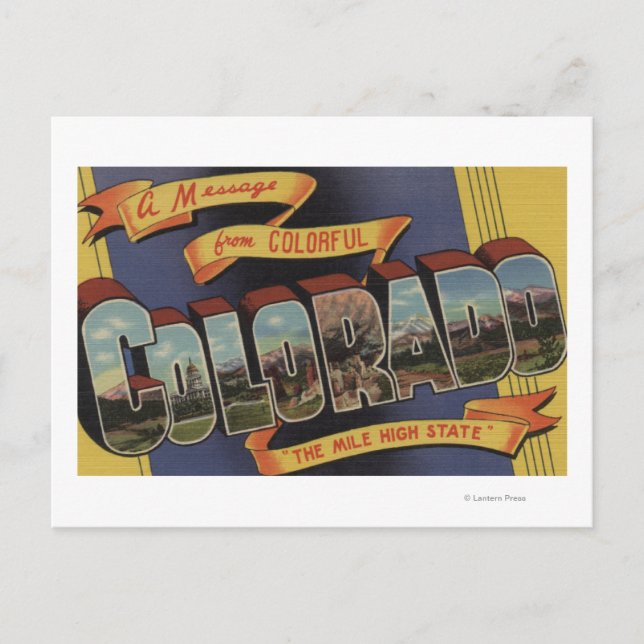 A Message From The Mile High State Postcard (Front)