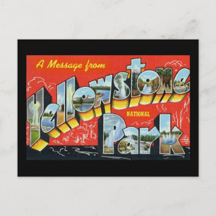 A Message from Yellowstone National Park Postcard