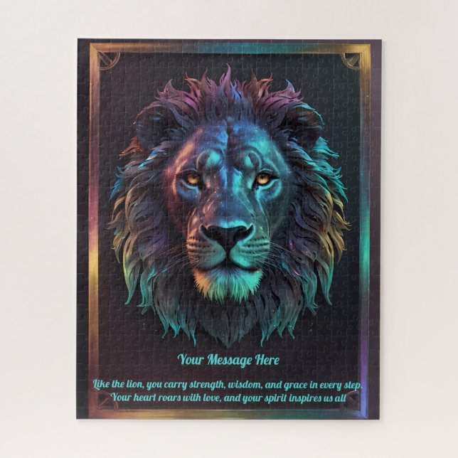 A Message of Love on your Lion Jigsaw Puzzle (Vertical)