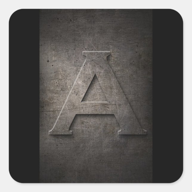 A Metal Monogram Stickers (Front)