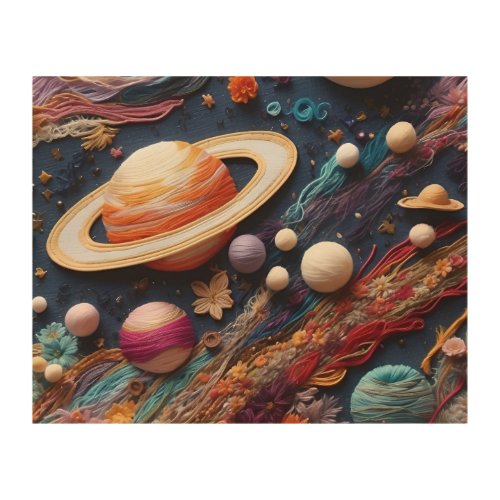 A meticulously crafted space wall art