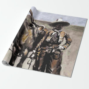 A Mexican Buccaro in Texas by Frederic Remington Wrapping Paper