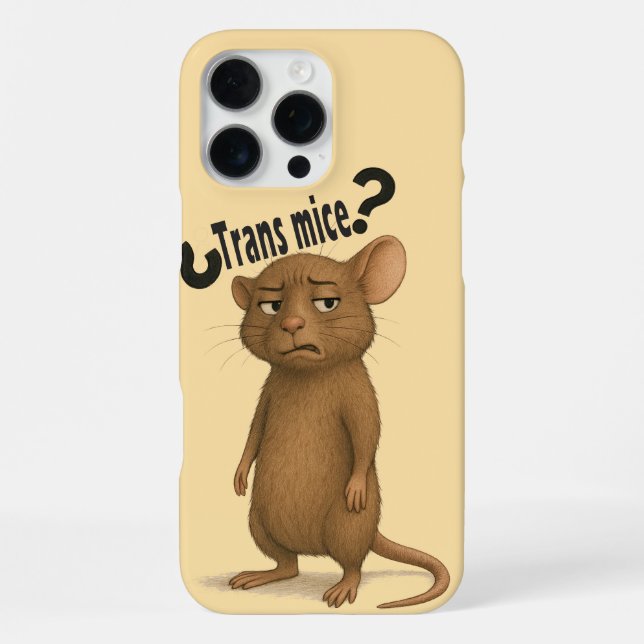 A mice confused by dumb statement iphone case (Back)