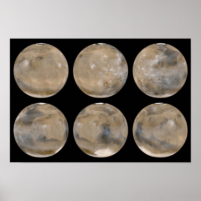 A Mid-Northern Summer/Southern Winter on Mars Poster (Front)