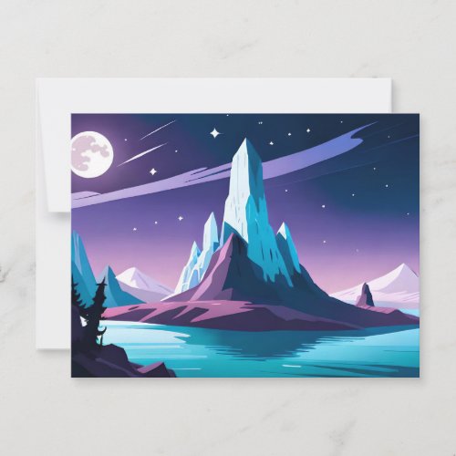 A Midnight Mountain Postcard