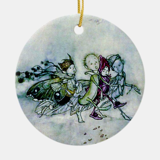 A Midsummer Night's Dream Fairies Ceramic Ornament (Front)