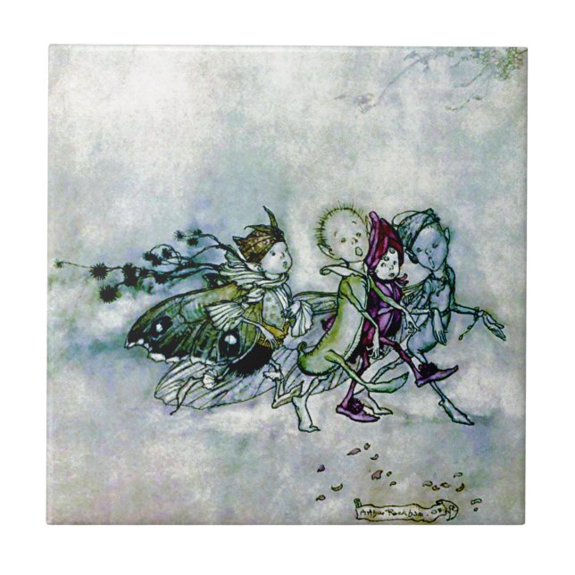 A Midsummer Night's Dream Fairies Ceramic Tile (Front)