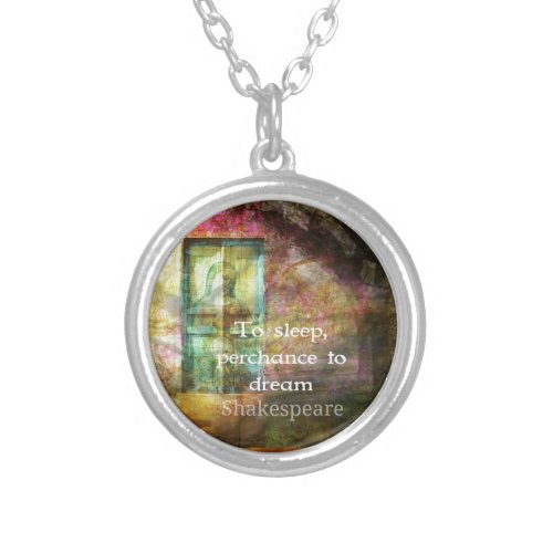 A Midsummer Nights Dream Quote By Shakespeare Silver Plated Necklace