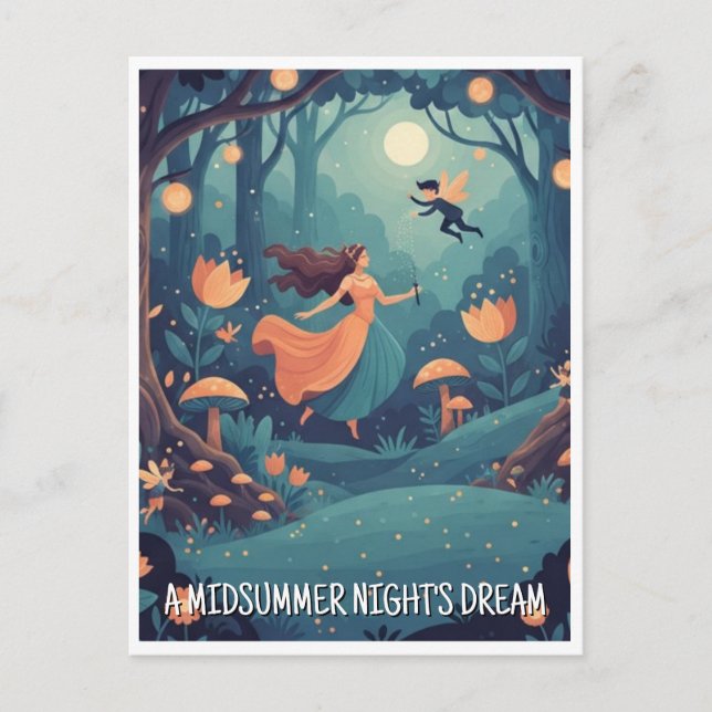 A Midsummer Night's Dream Shakespeare Postcard (Front)