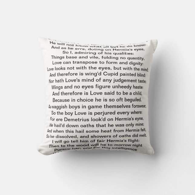 A midsummers night Dream Throw Pillow (Front)